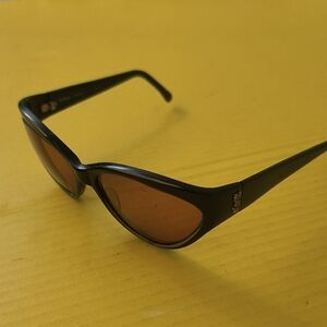 Yves Saint Laurent Black Sunglasses with Brown Lenses